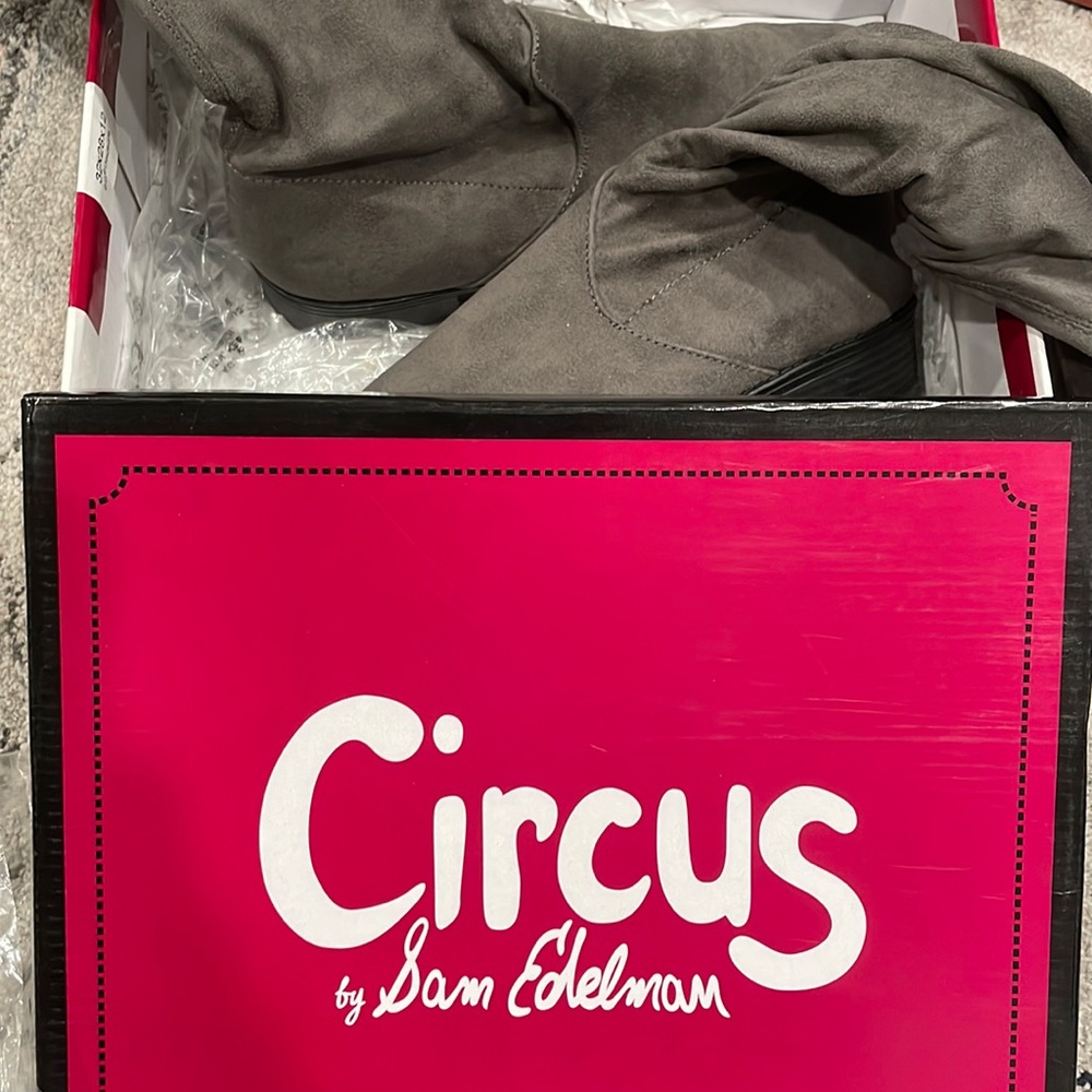 Circus by Sam Edelman gray over the knee tie boots